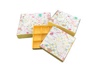 Square Cardboard Chocolate Gift Boxes Packaging With Tray / Rabbits Pattern