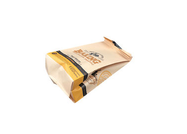 Recycled Greaseproof Food Grade Kraft Paper Bags Press Varnishing ODM Service